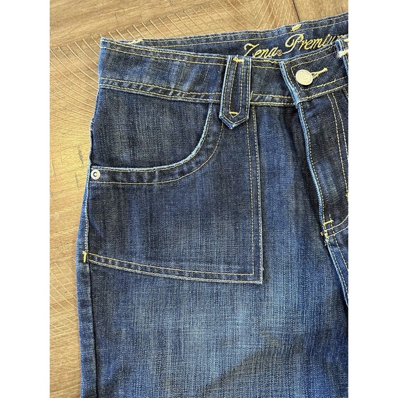 NWT Zena Premium Women’s Size 4 High Waisted Blue Denim Bermuda Shorts Pockets - Picture 6 of 14